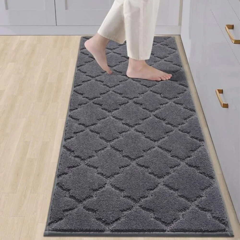 New Soft 20 x 59In Kitchen Floor Mat, Super Absorbent Non-Skid Washable Rug